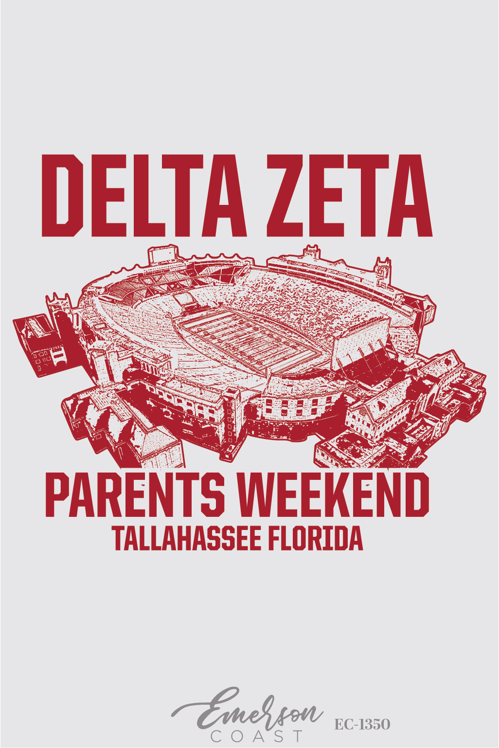 Delta Zeta Florida State University Parents Weekend Stadium T-Shirt