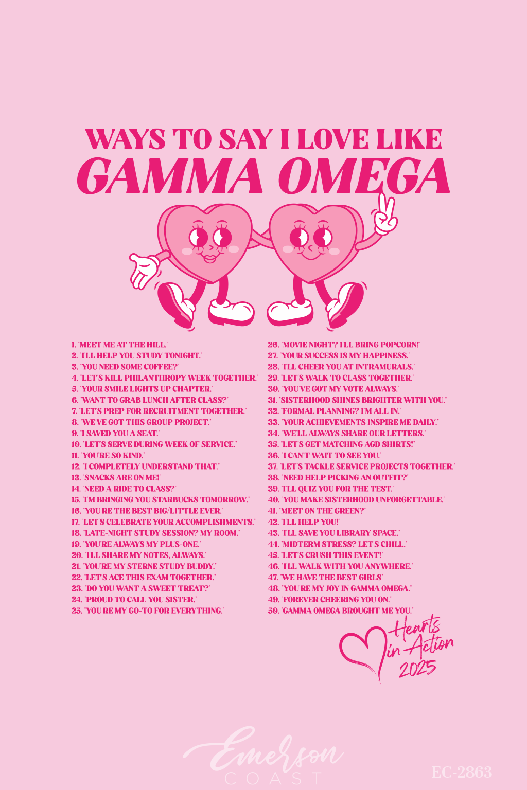 Alpha Gamma Delta Ways To Say I Love You Philanthropy Tee