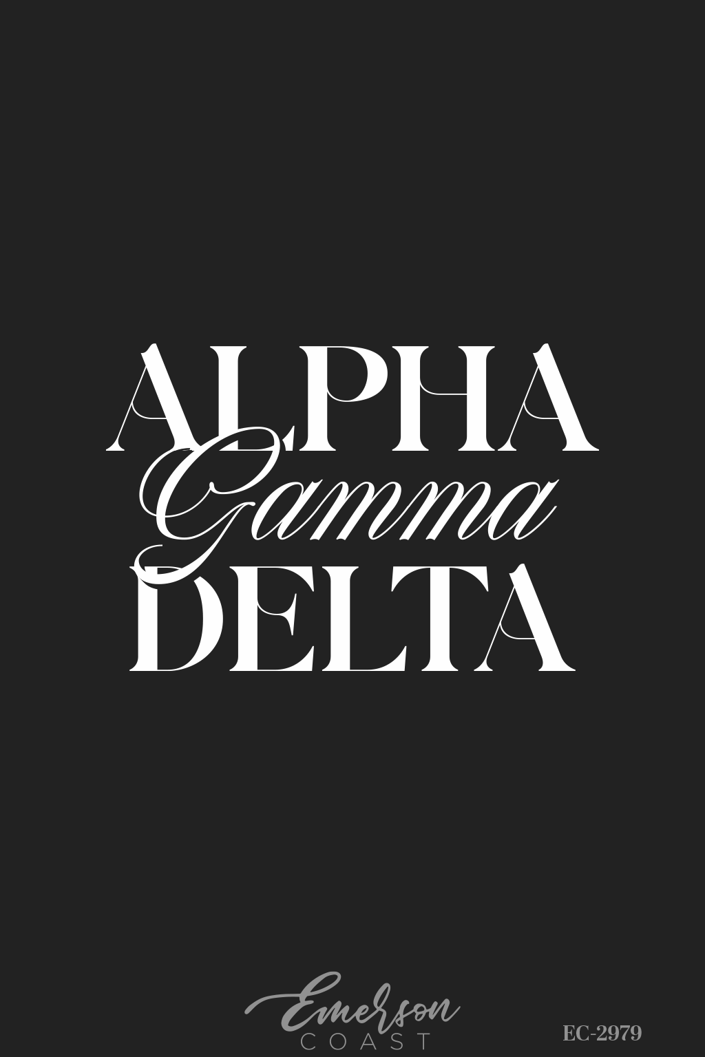 Alpha Gamma Delta Classic Black Recruitment Tee