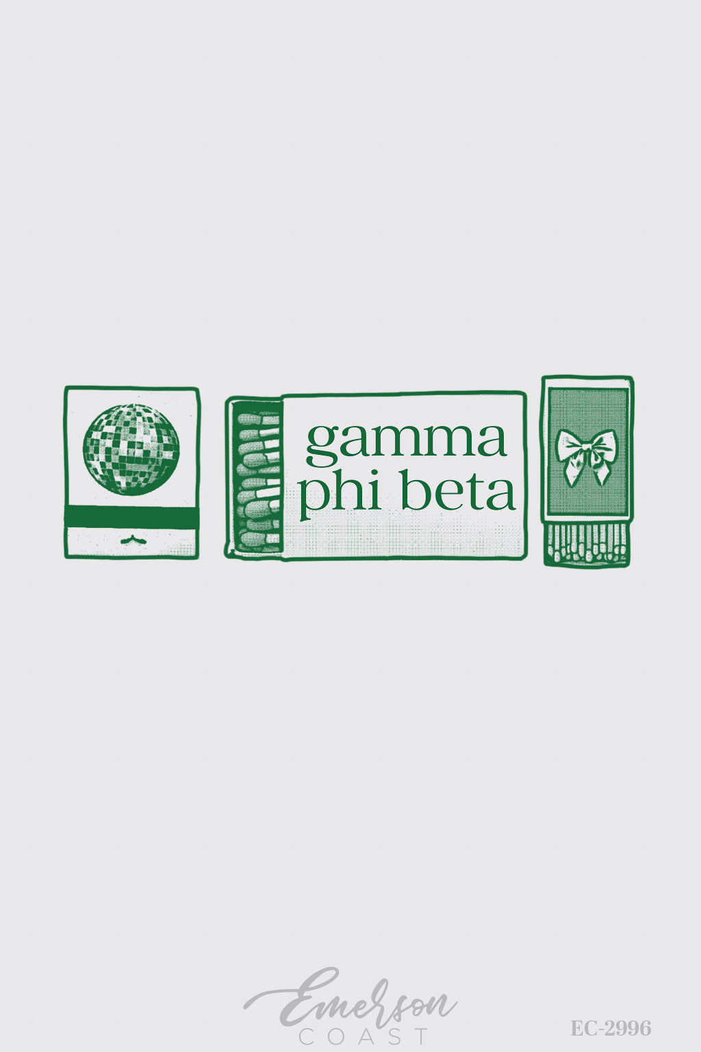 Gamma Phi Beta Green Matchbox Hoodie
