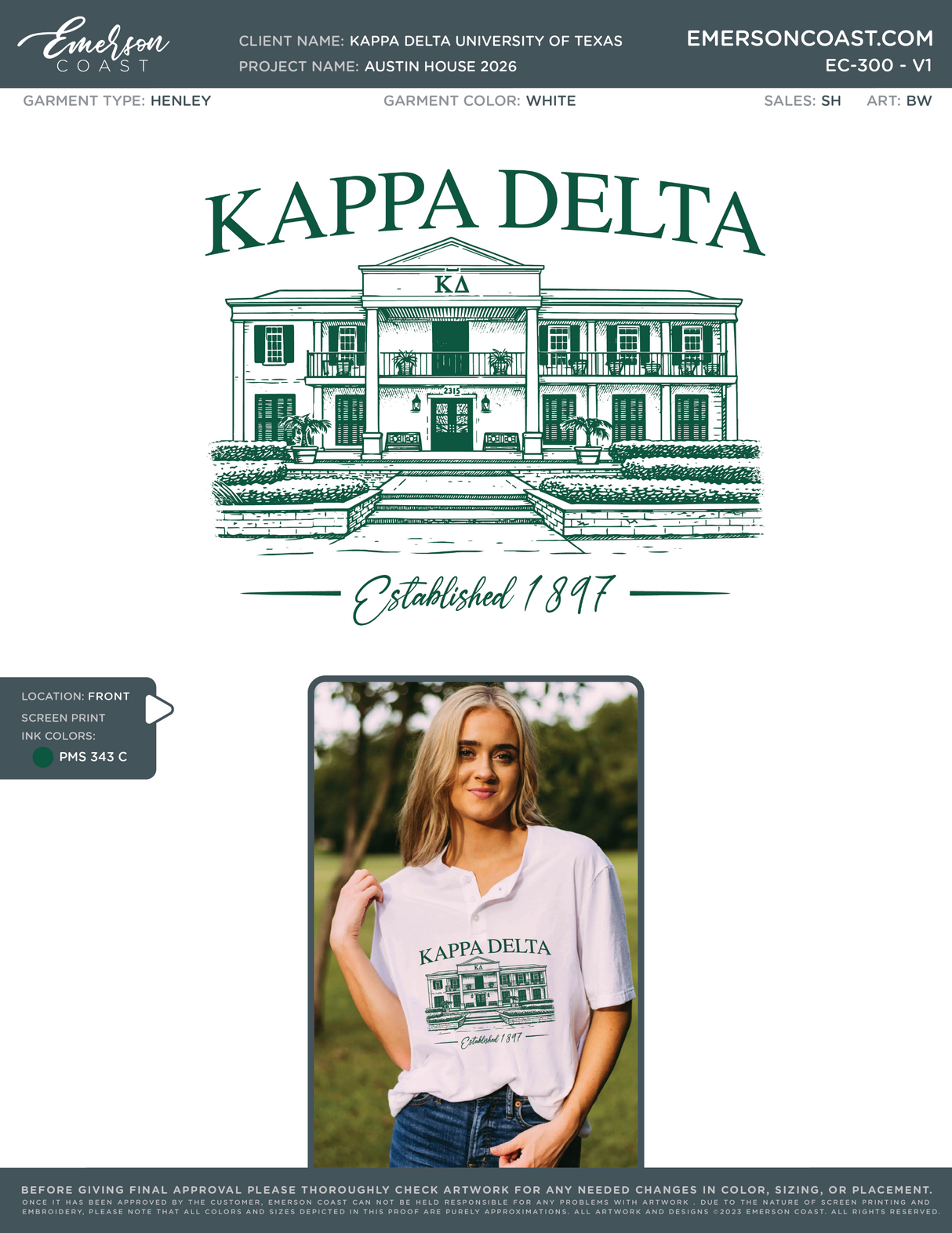 EC-300 REP Kappa Delta University of Texas at Austin House 2026 PR