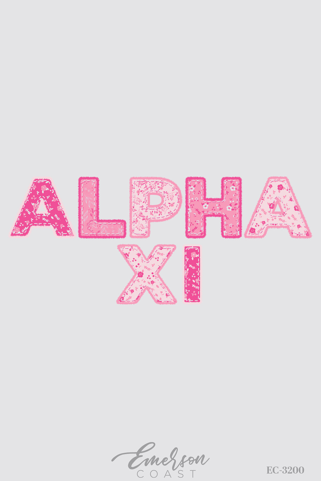 Alpha Xi Delta Monmouth University Floral Patchwork Sweatshirt