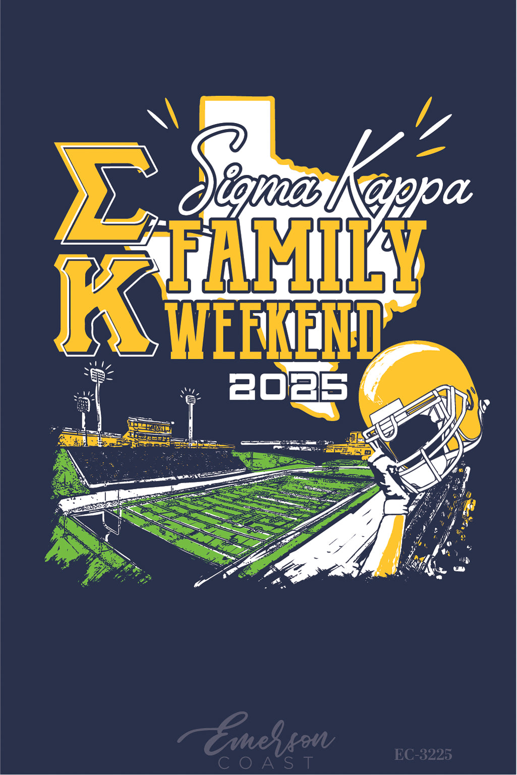 Sigma Kappa Angelo State University Family Weekend Football Tshirt