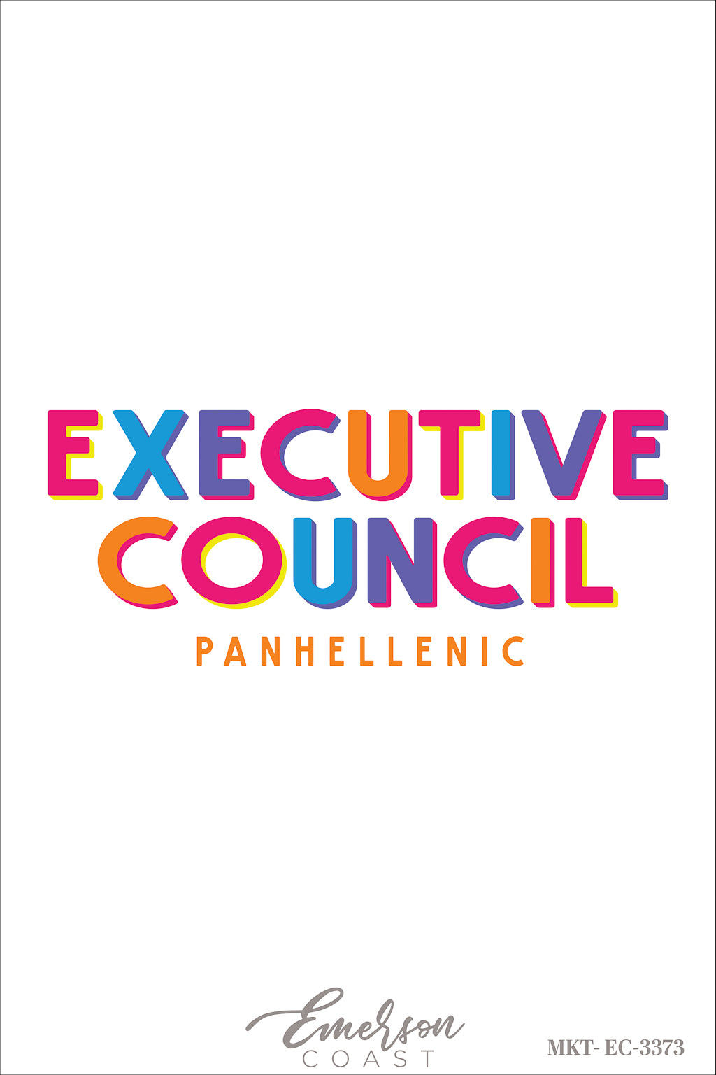 Panhellenic Executive Council Colorful Recruitment Tee