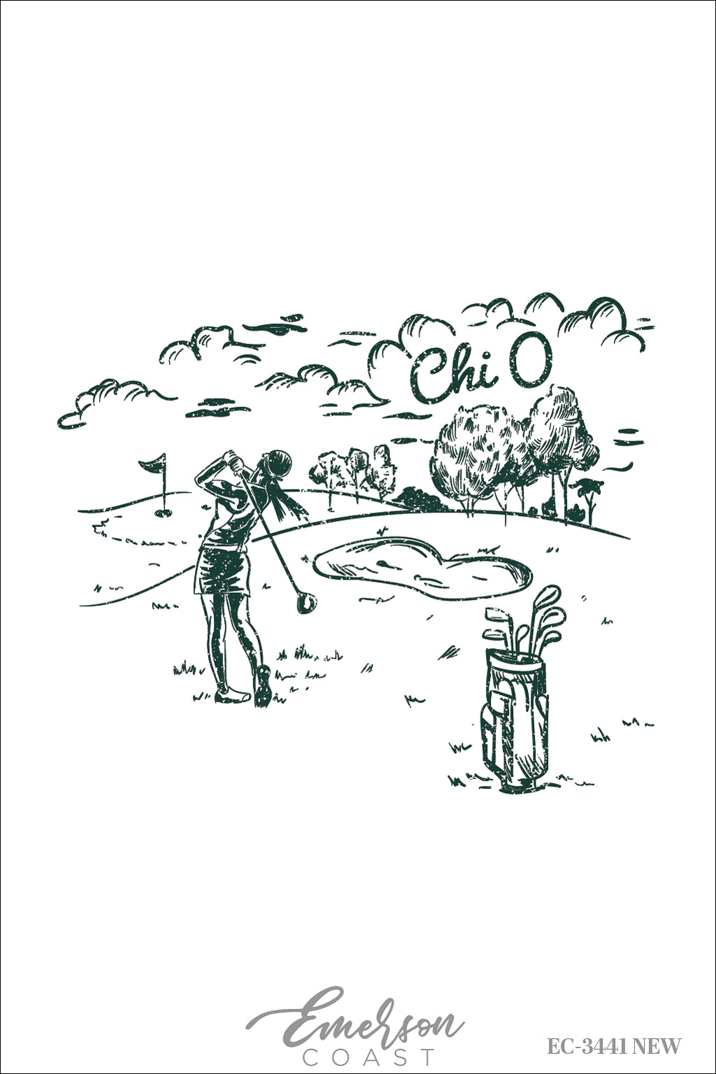 Chi Omega Golf Masters Theme Work Week Tshirt