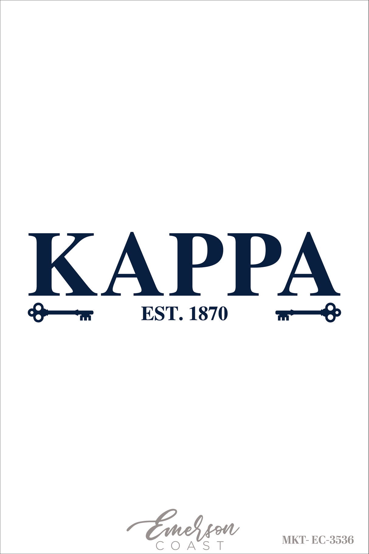Kappa Kappa Gamma Simple Key Bid Day Baby Tee
