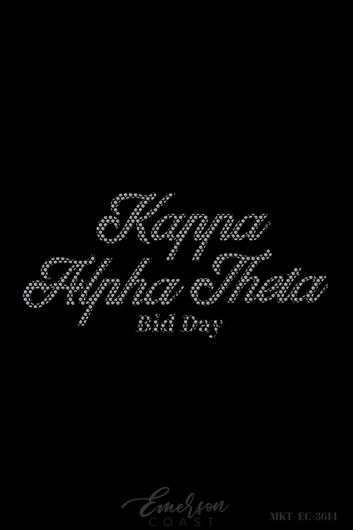 Kappa Alpha Theta Rhinestone Script Bid Day Tee