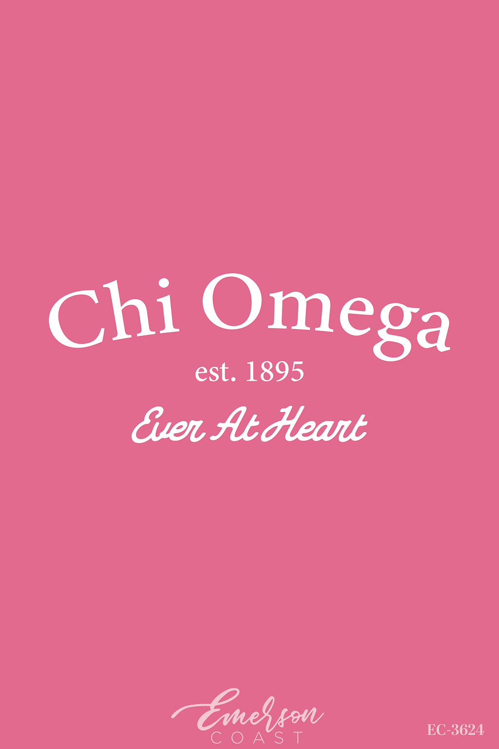 Chi Omega Simple Ever At Heart Recruitment Tee