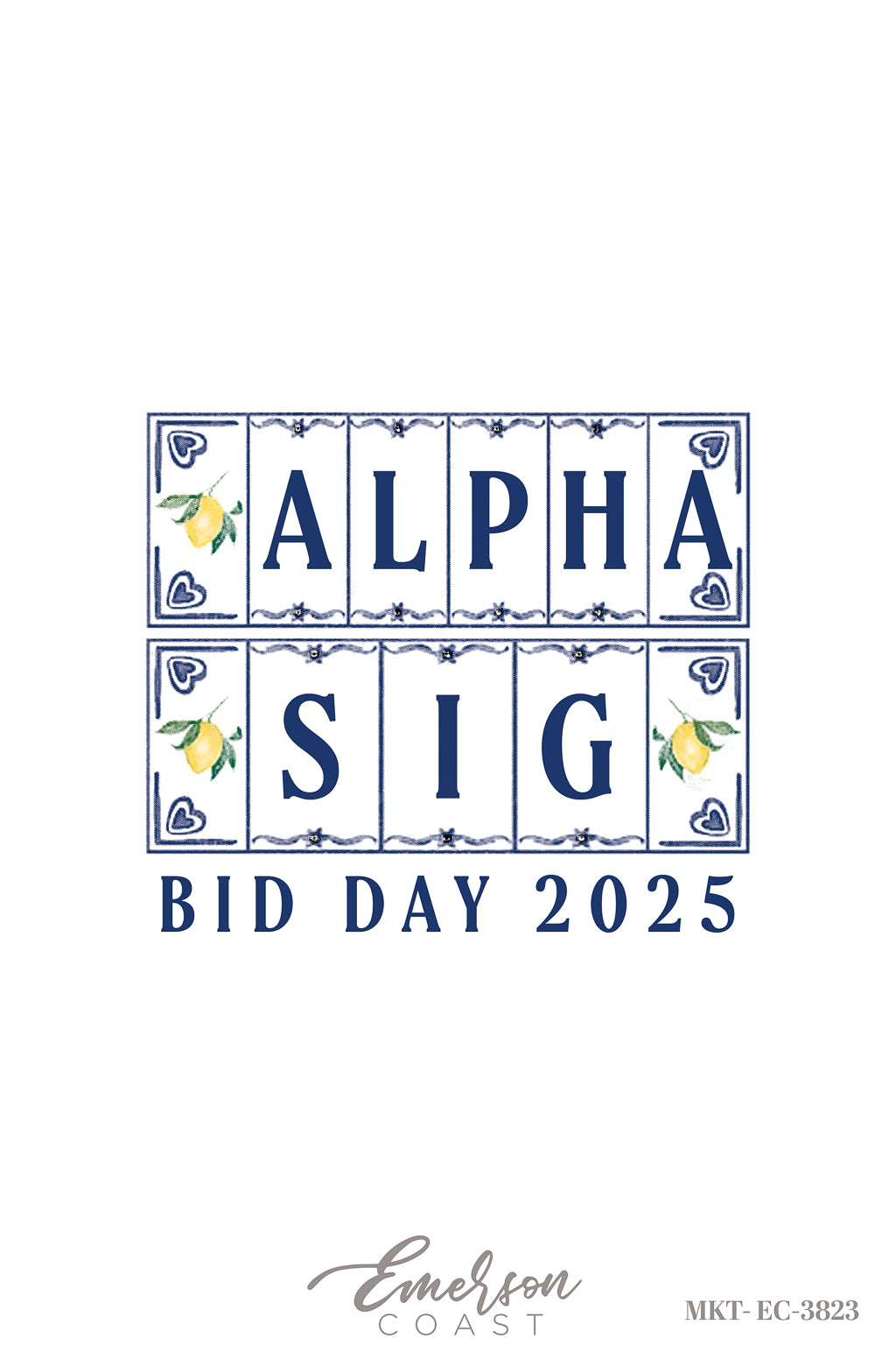Alpha Sigma Alpha Italian Coast Bid Day Tank T-Shirt
