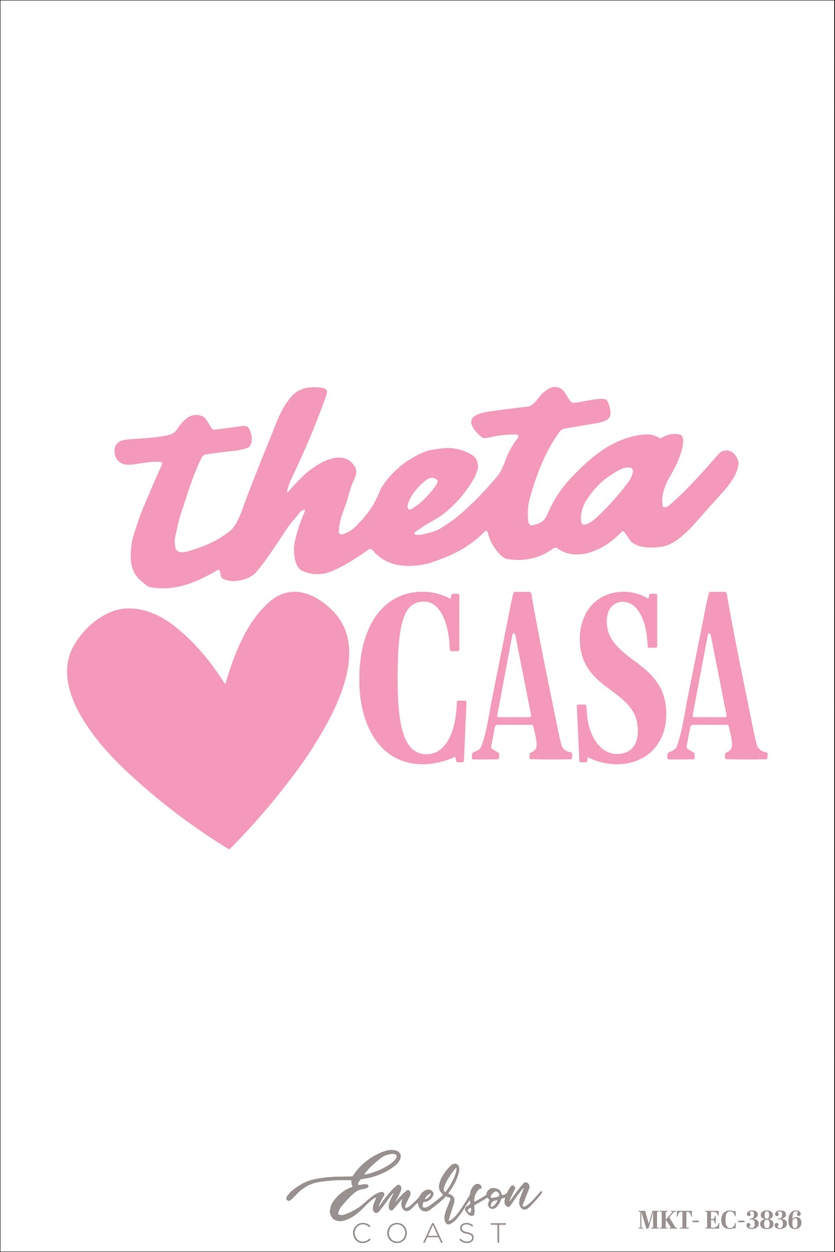 Kappa Alpha Theta Hearts Casa Simple Recruitment T-Shirt