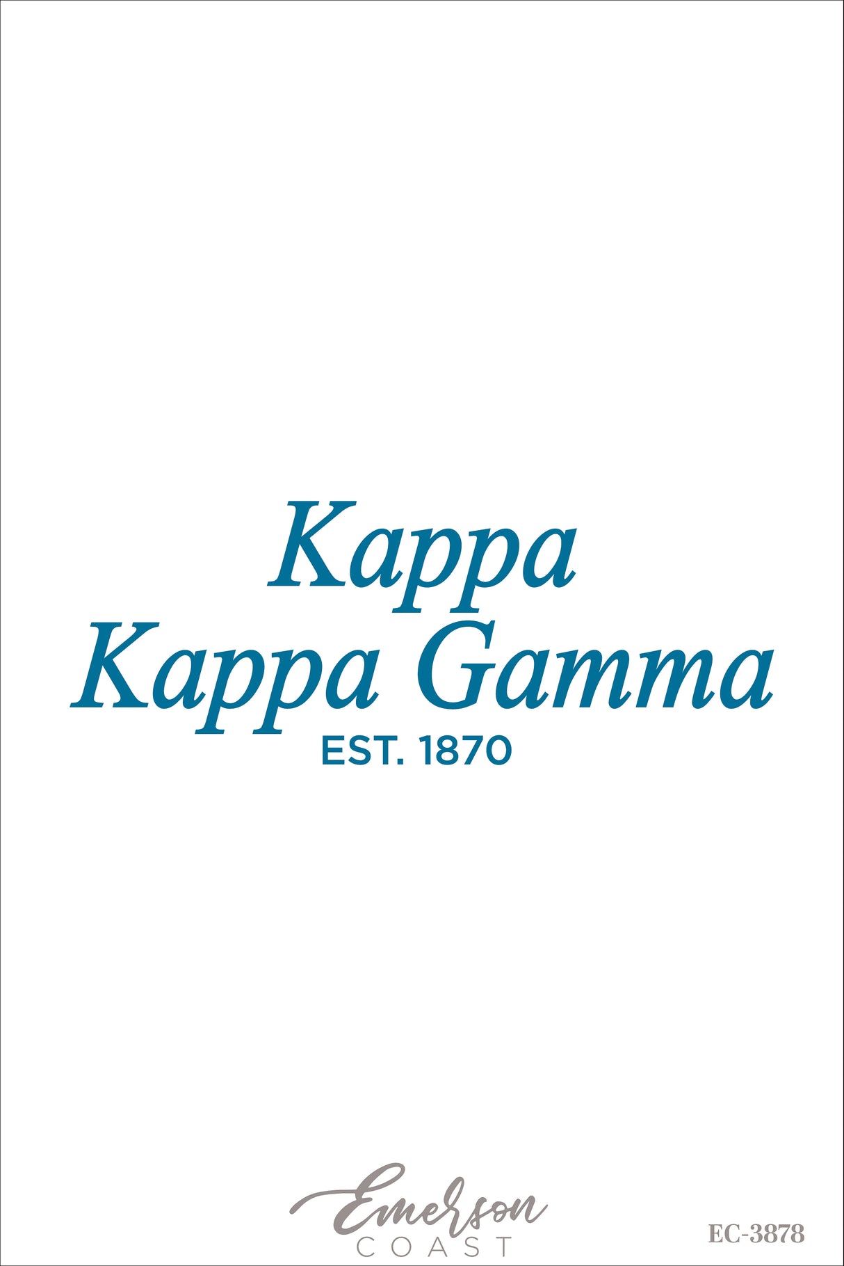 Kappa Kappa Gamma Simple White Recruitment T-Shirt