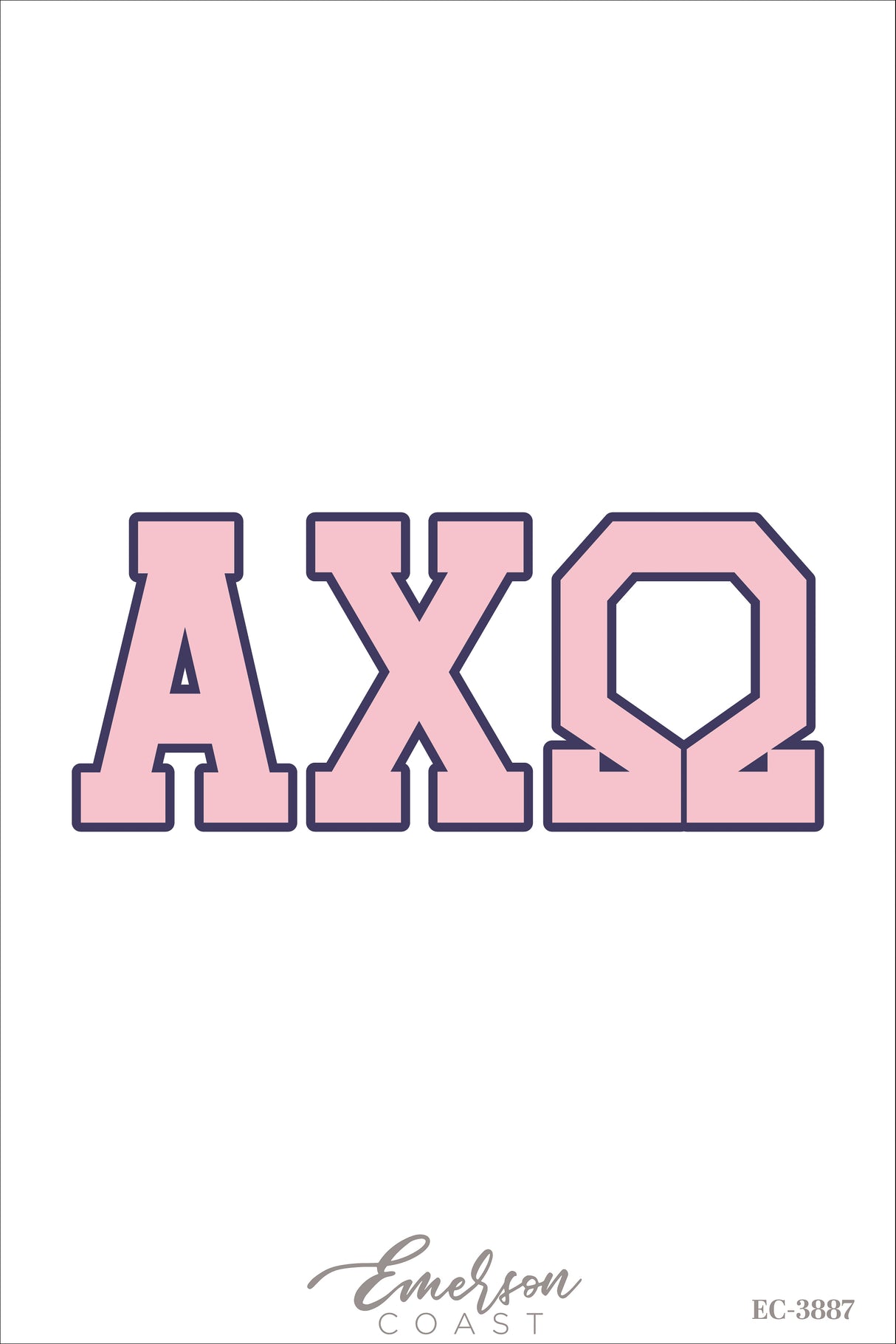 Alpha Chi Omega Bold Greek Letters Recruitment T-Shirt