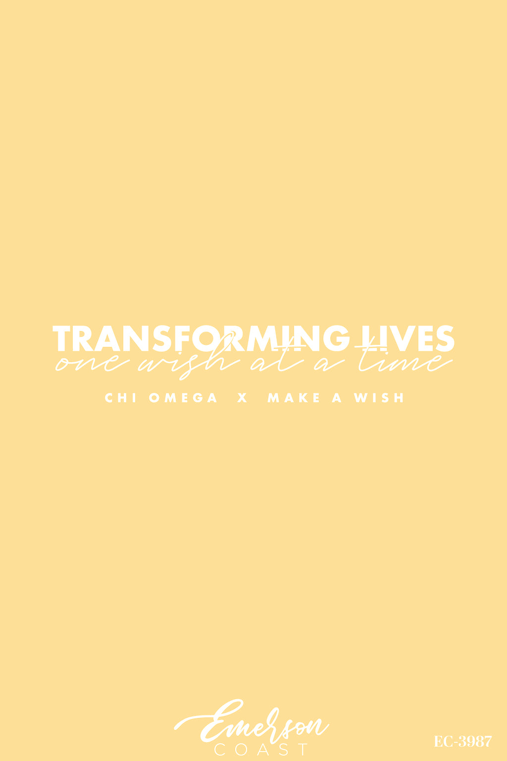 Chi Omega Transforming Lives Philanthropy Recruitment T-Shirt