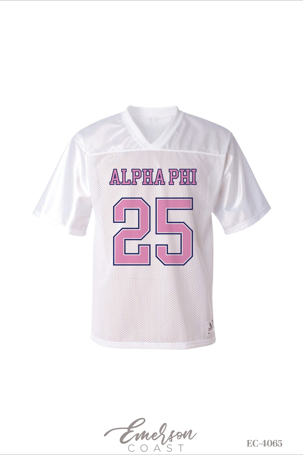 Alpha Phi White Mesh Bid Day Jersey