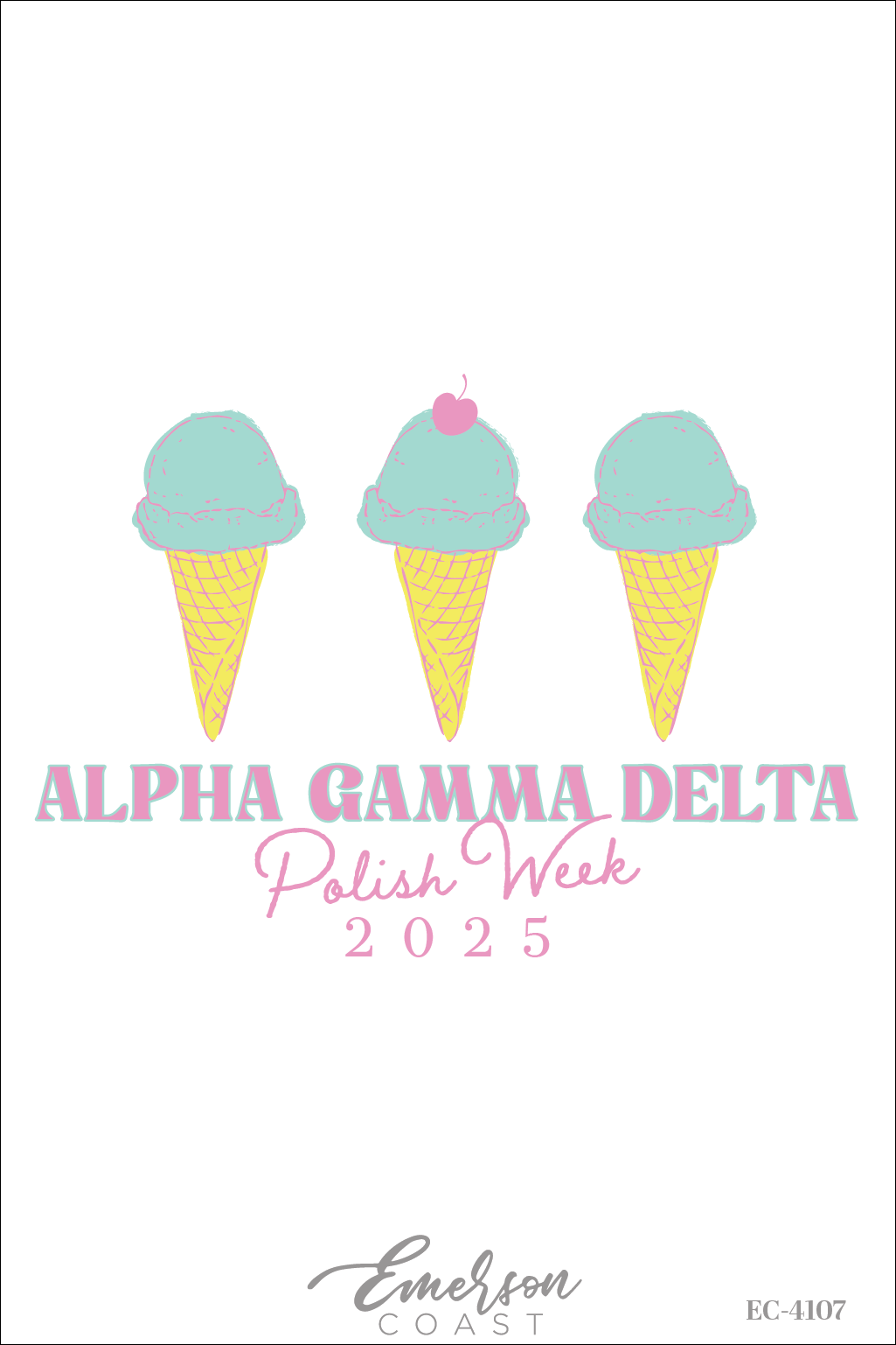 Alpha Gamma Delta Georgia College And State University Polish Week T-Shirt