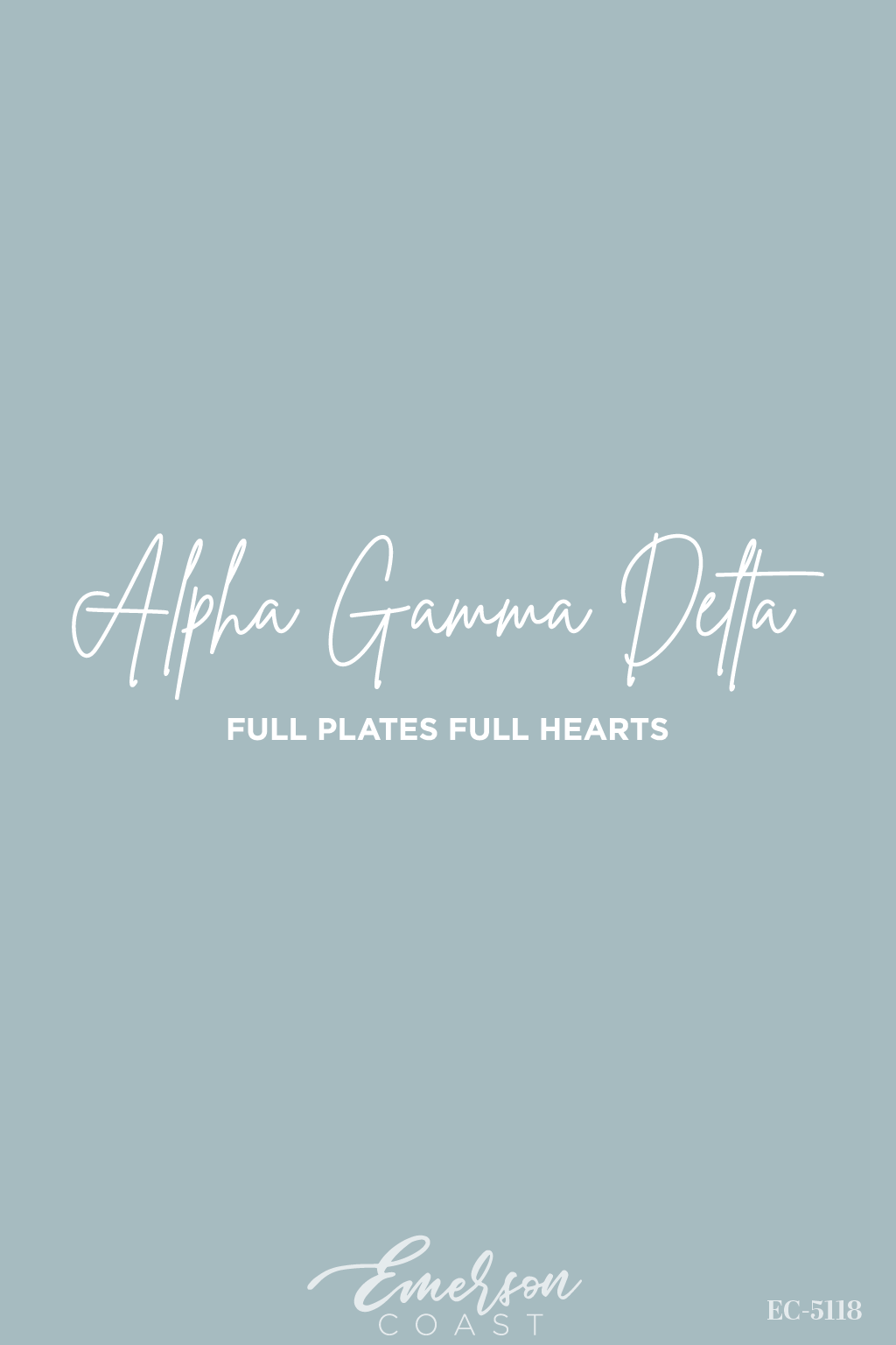 Alpha Gamma Delta Full Plates Full Hearts Recruitment T-Shirt