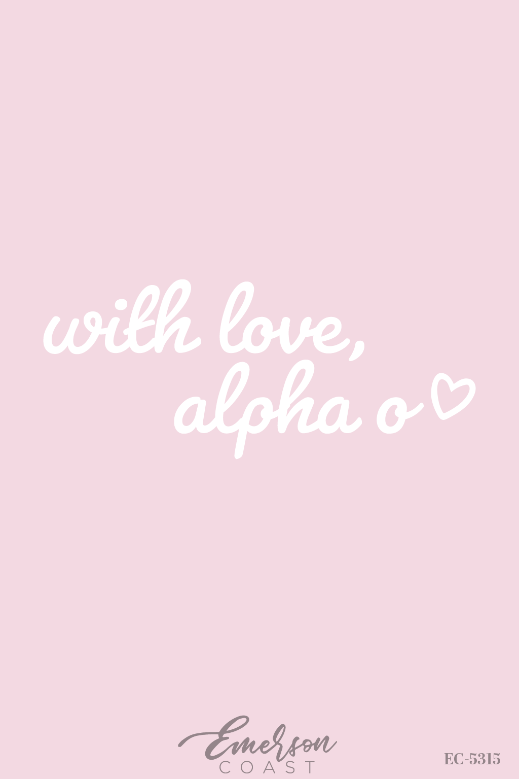 Alpha Omicron Pi With Love Pink Recruitment T-Shirt