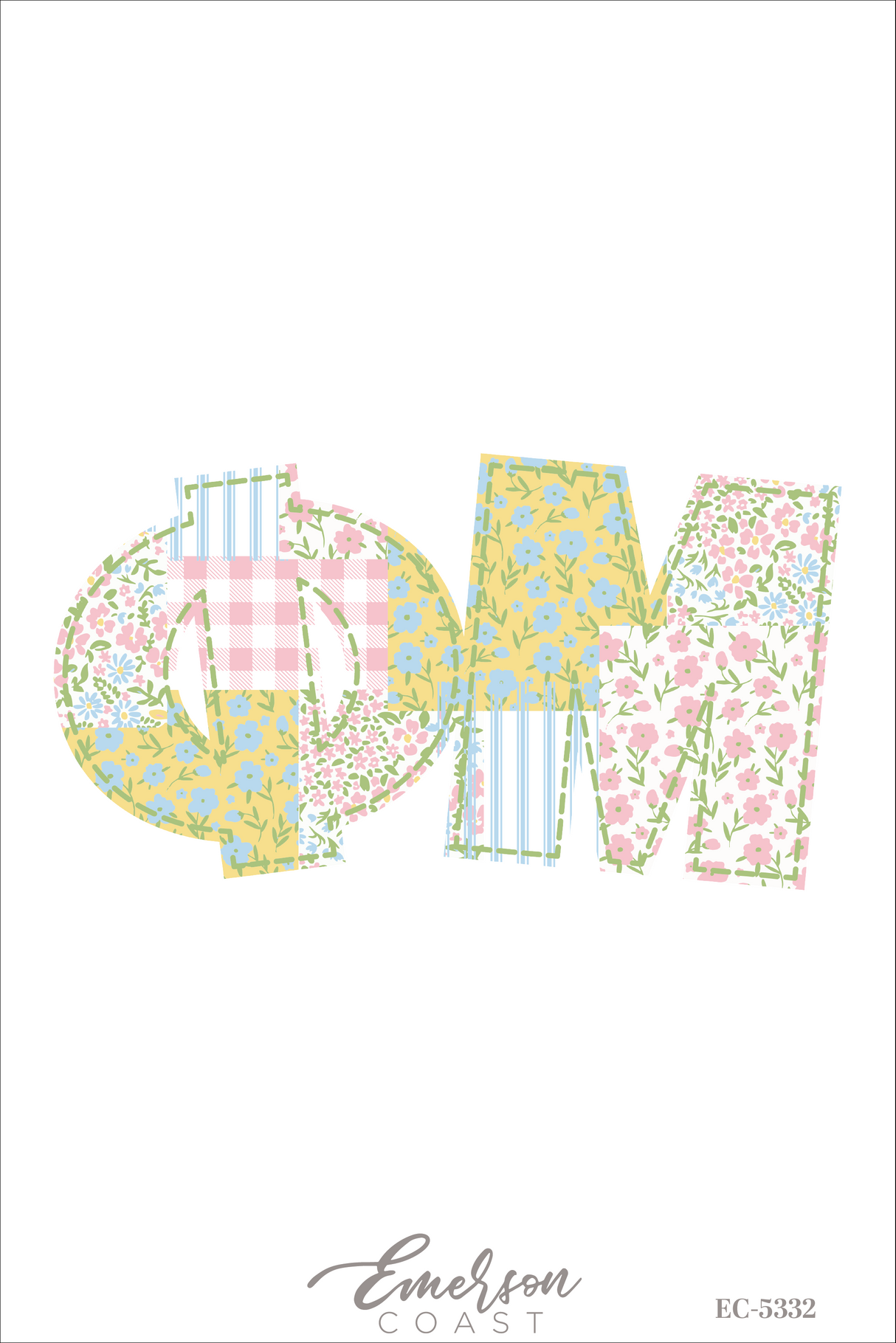 Phi Mu Floral Patchwork Recruitment T-Shirt