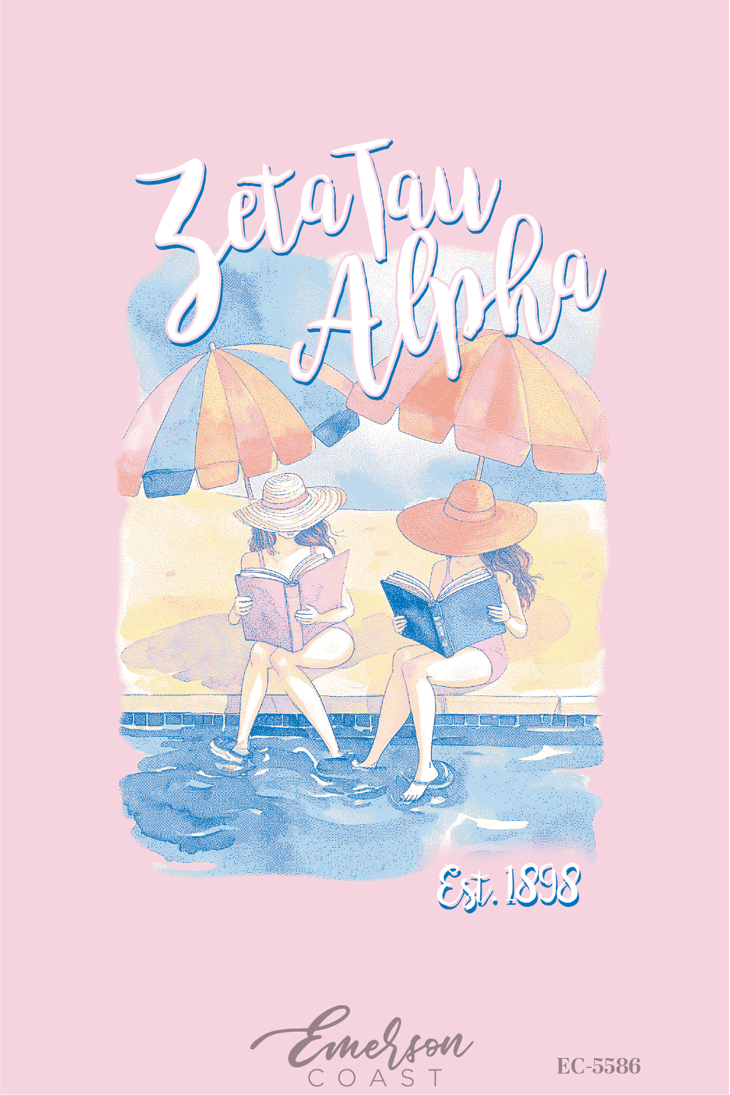 Zeta Tau Alpha Summer Watercolor FDOC T-Shirt