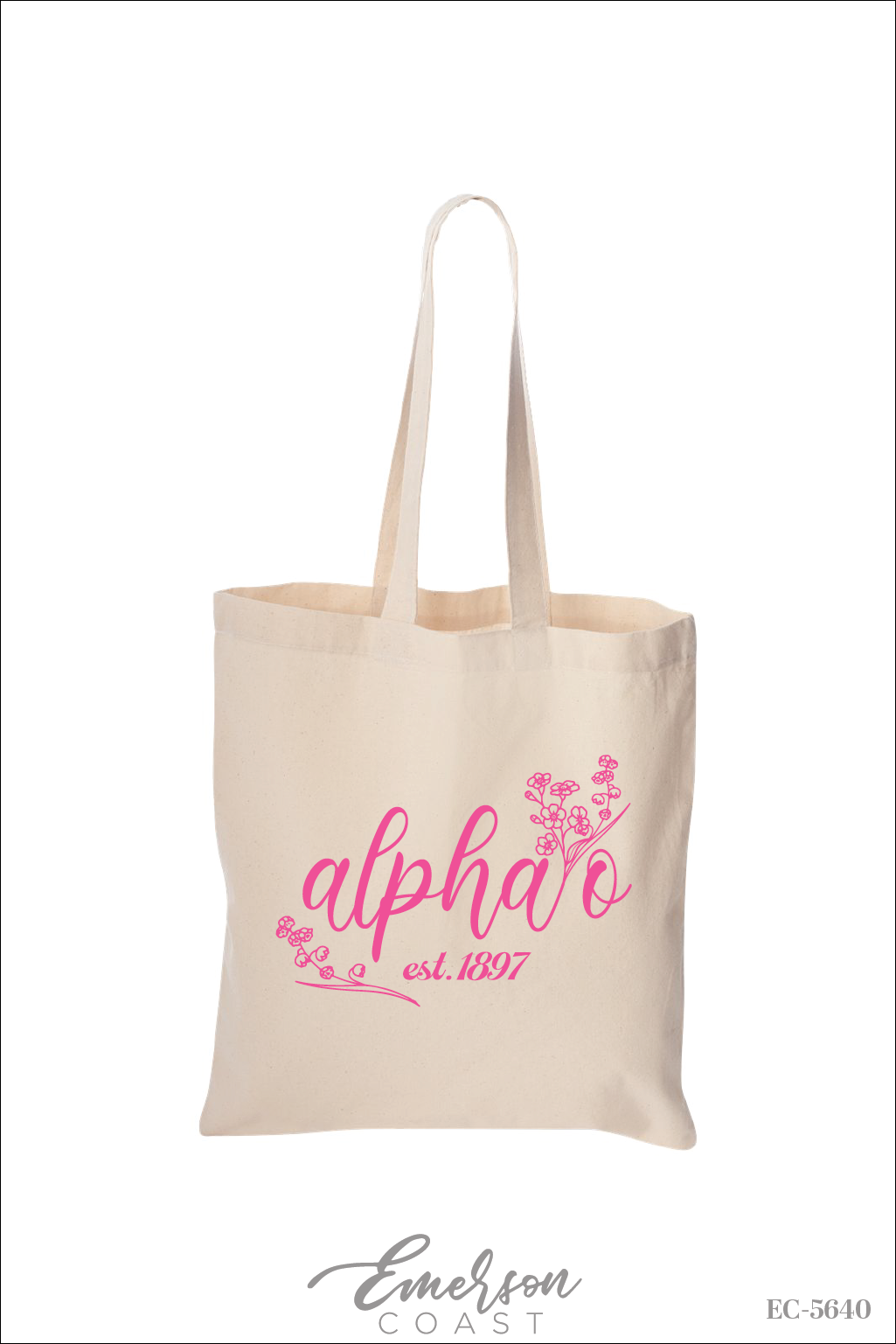 Alpha Omicron Pi Floral Tote