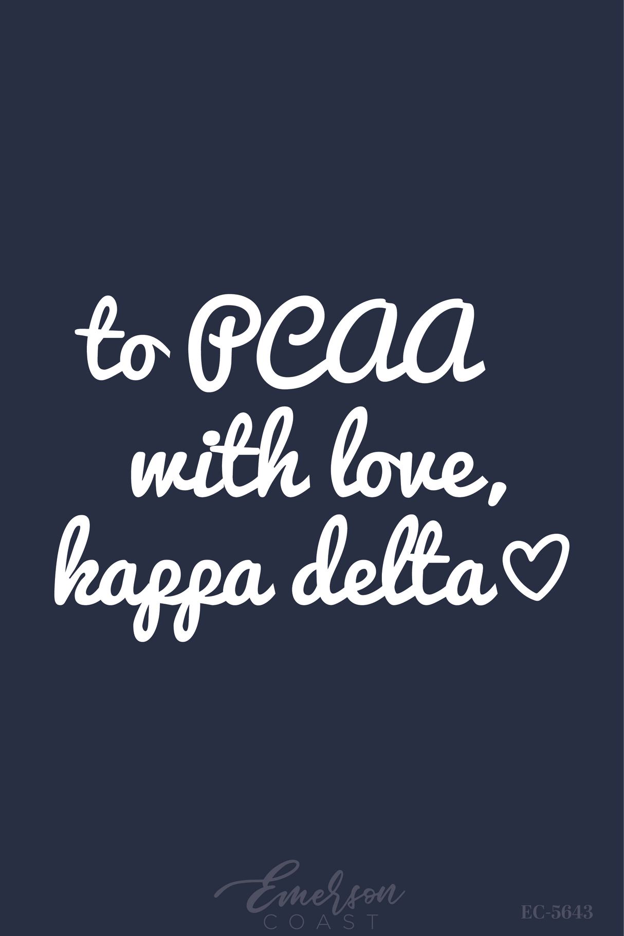 Kappa Delta To PCAA With Love Recruitment Tee