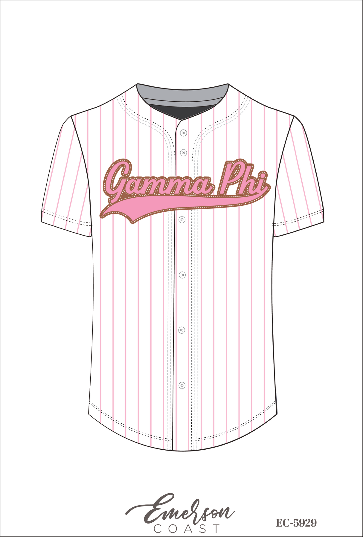 Gamma Phi Beta Pinstripe Baseball Jersey