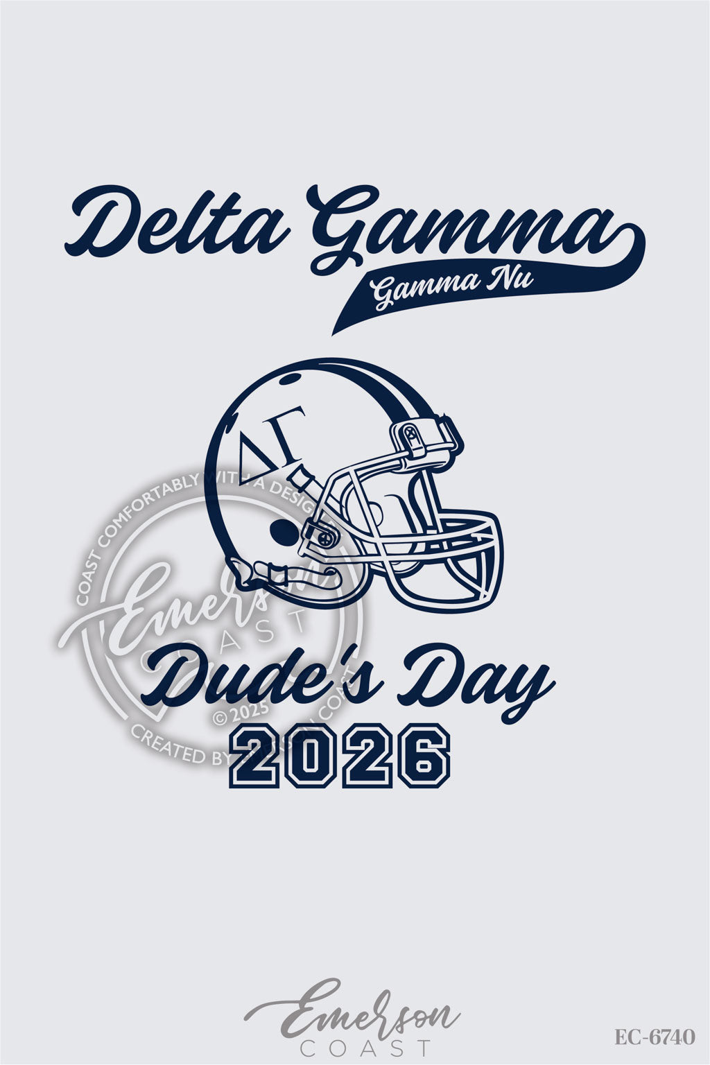 Delta Gamma Football Helmet Dad's Day Weekend Tshirt