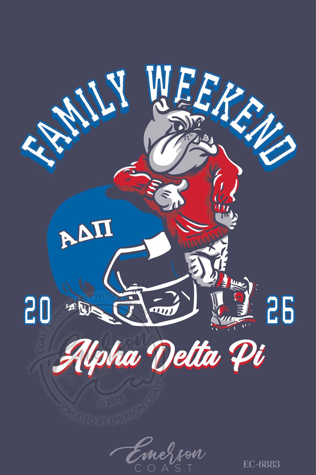 Alpha Delta Pi Playful & Sporty Family Weekend Tshirt