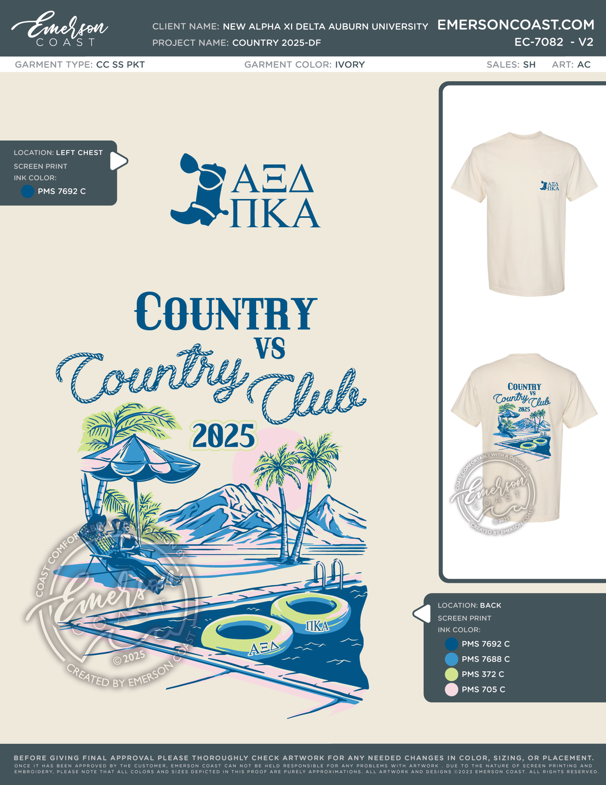 EC-7082 NEW Alpha Xi Delta Auburn University Country 2025-DF