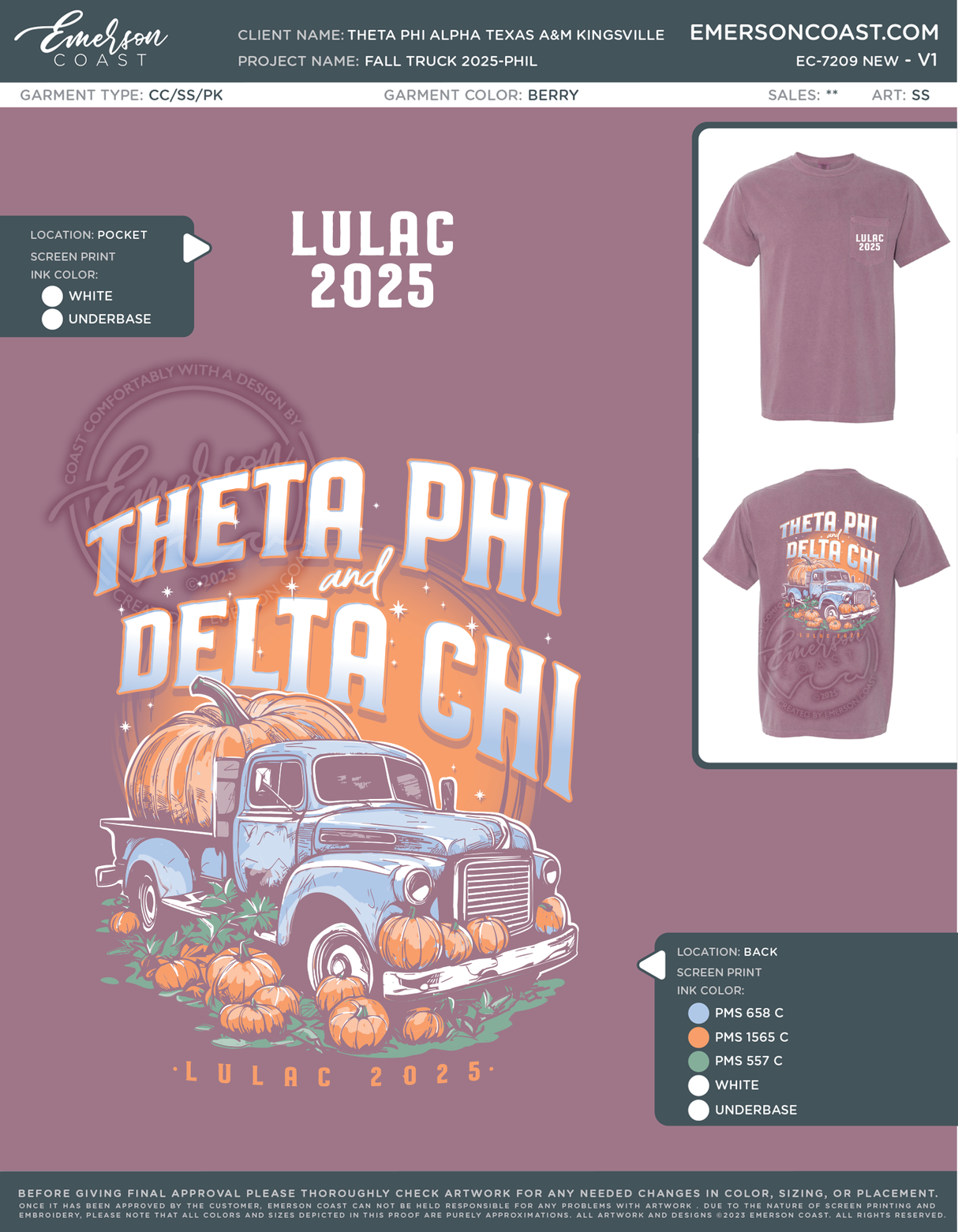 EC-7209 NEW Theta Phi Alpha Texas A&M Kingsville Fall Truck 2025-PHIL