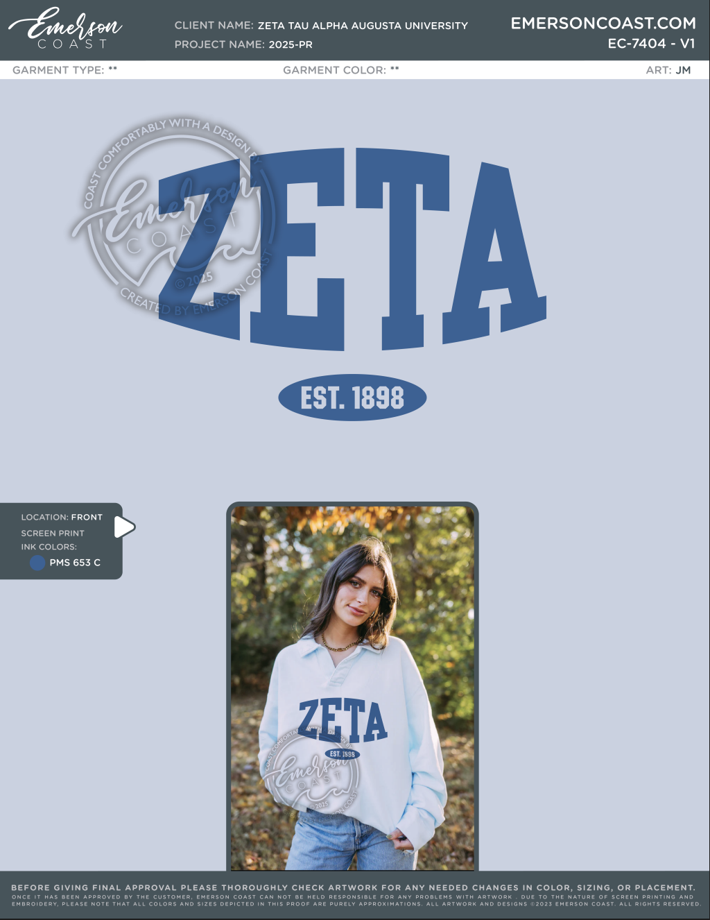 EC-7404 REP Zeta Tau Alpha Augusta University 2025 - PR