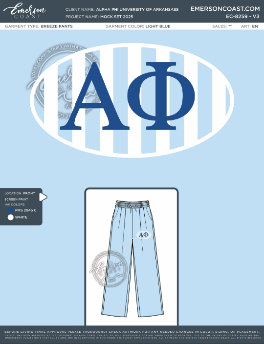 EC-8259 REP Alpha Phi University of Arkansas Mock Set 2025-PR