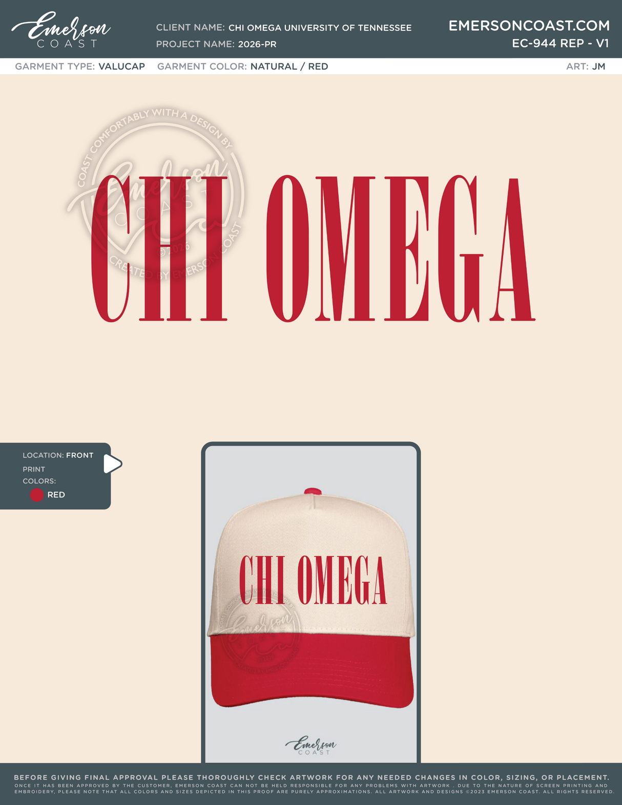 EC-944 REP Chi Omega University of Tennessee at 2026-PR