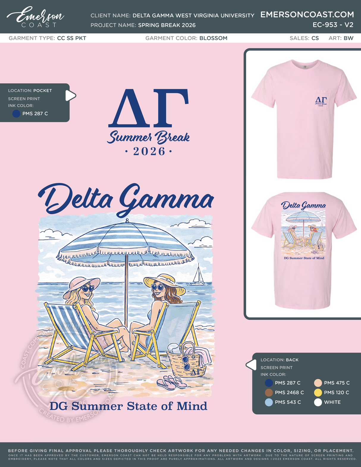 EC-953 REP | Delta Gamma West Virginia University Spring Break 2026 PR