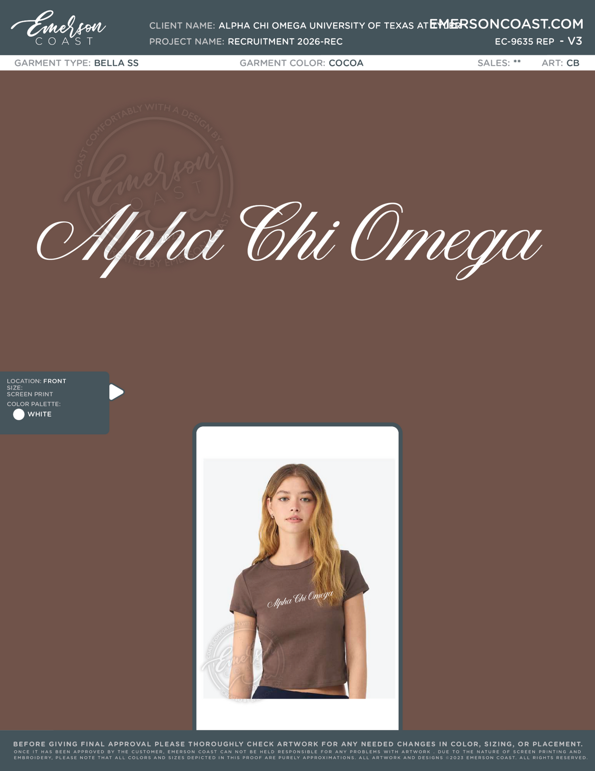 EC-9635 REP Alpha Chi Omega University of Texas at Tyler Recruitment 2026-REC