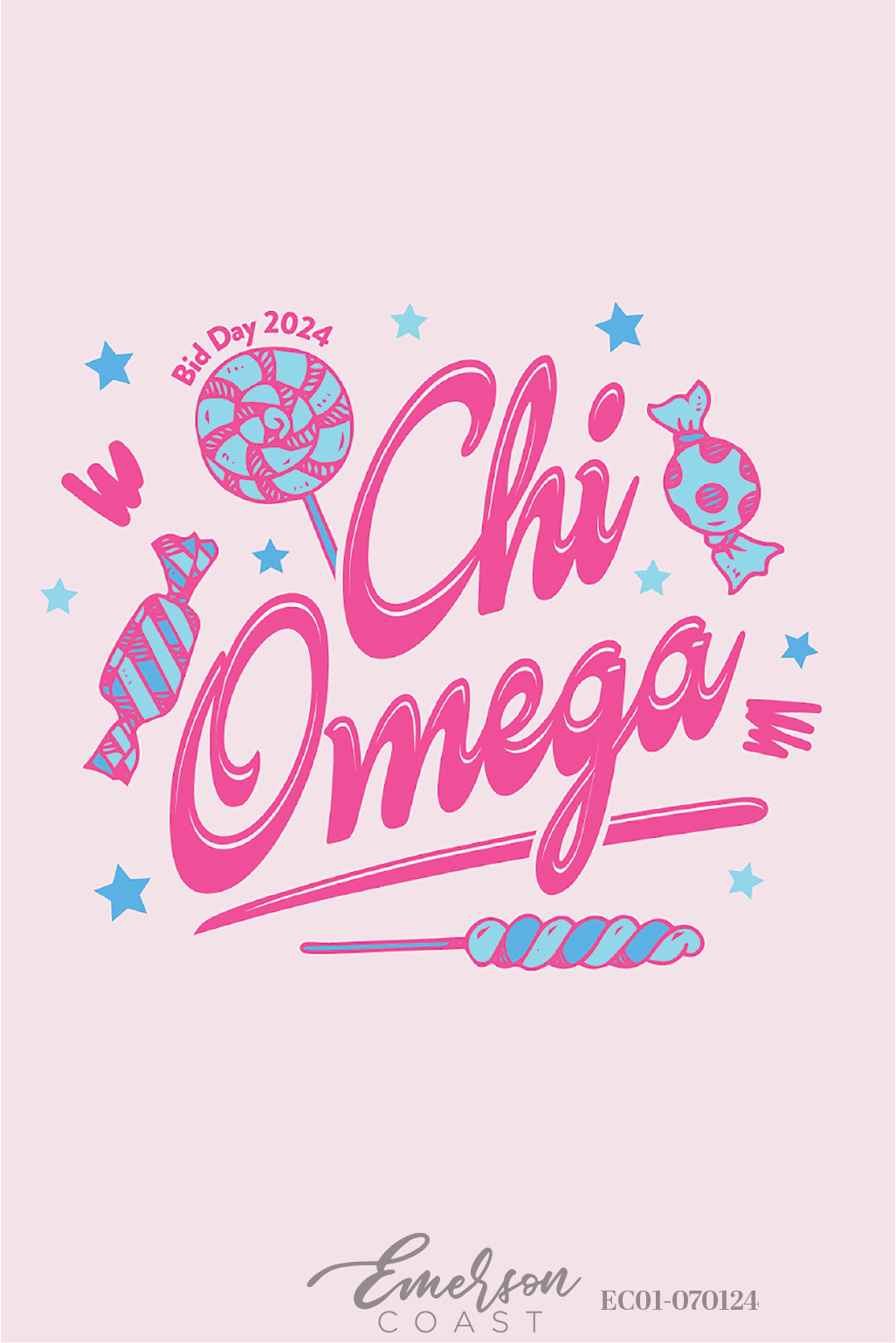 Chi Omega Candy Bid Day T-Shirt
