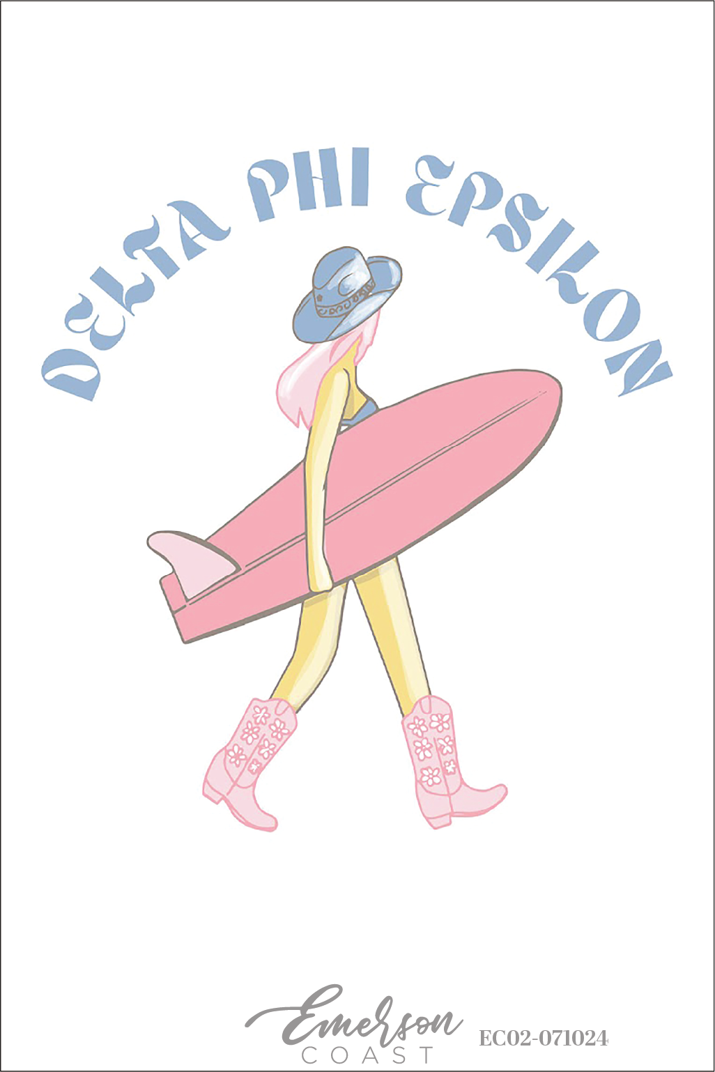 Delta Phi Epsilcon Coastal Cowgirl Bid Day T-Shirt