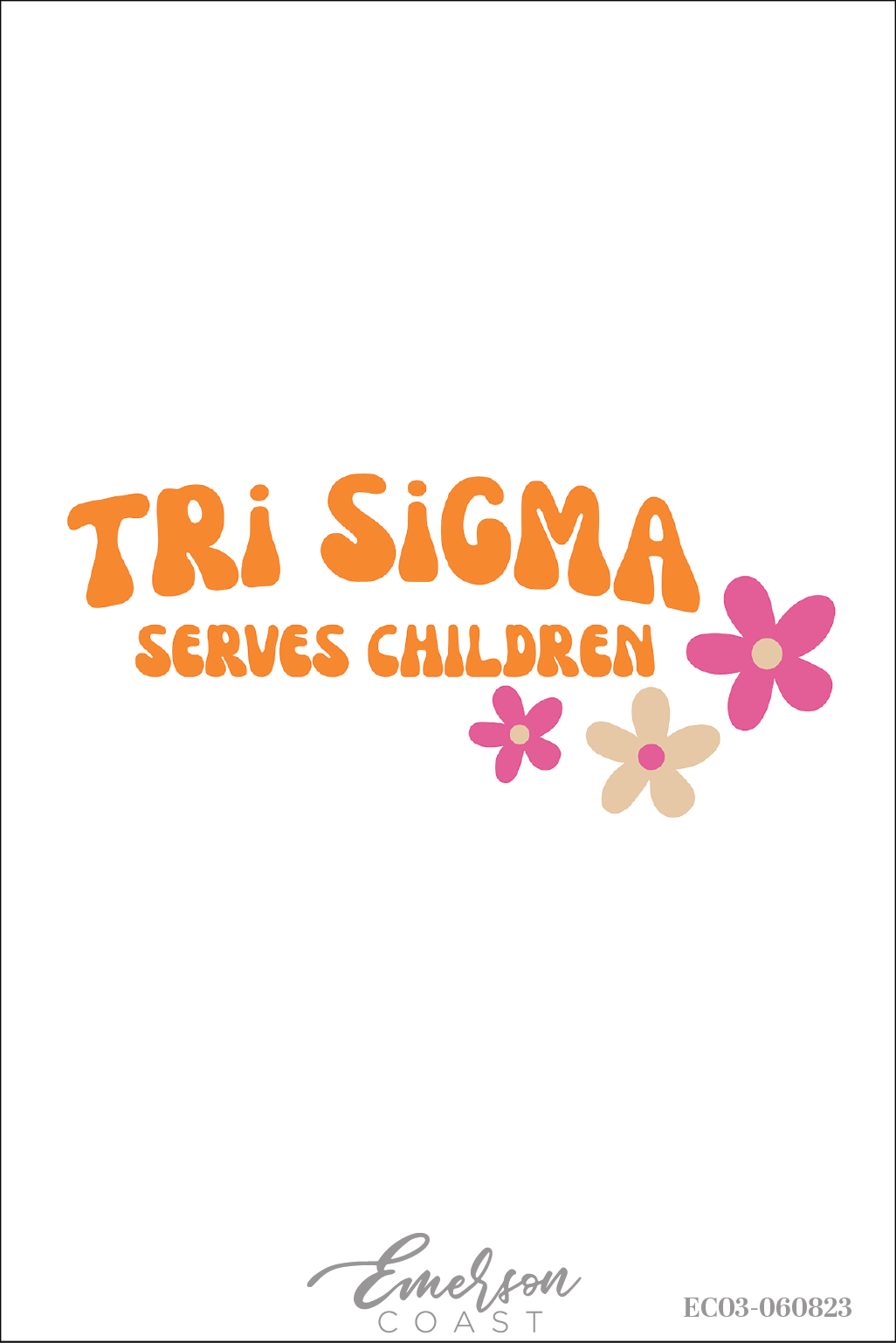 Sigma Sigma Sigma Floral Serves Children Tee