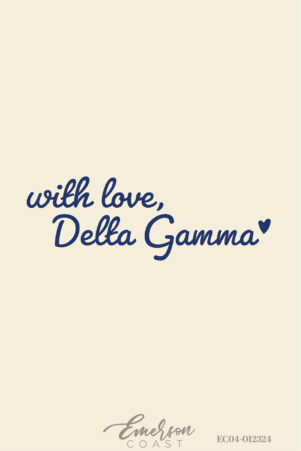 Delta Gamma With Love Simple Recruitment Shirt
