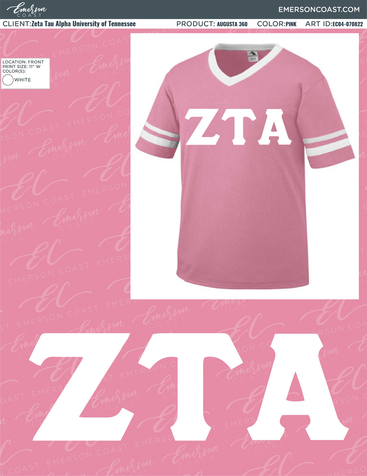 EC04-070822 Zeta Tau Alpha University of Tennessee Jersey 2022-01