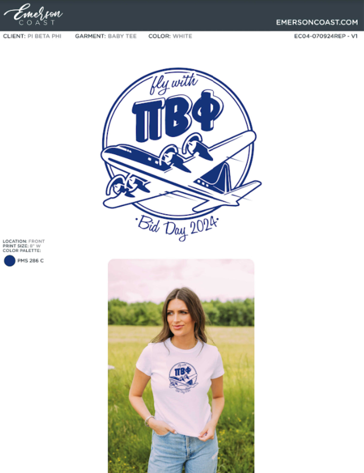 Fly First and Finest Bid Day Design