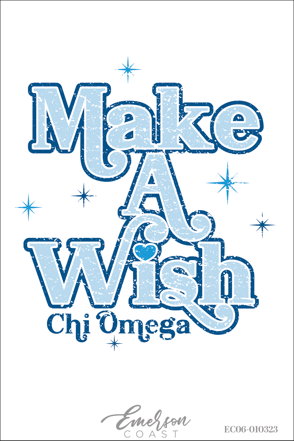 Chi Omega Georgia Southern University Make A Wish Tee