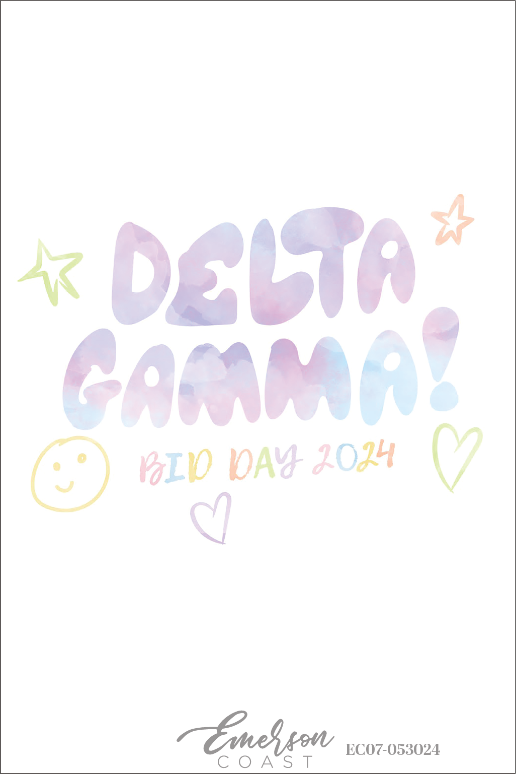 Delta Gamma Watercolor Bid Day T-Shirt