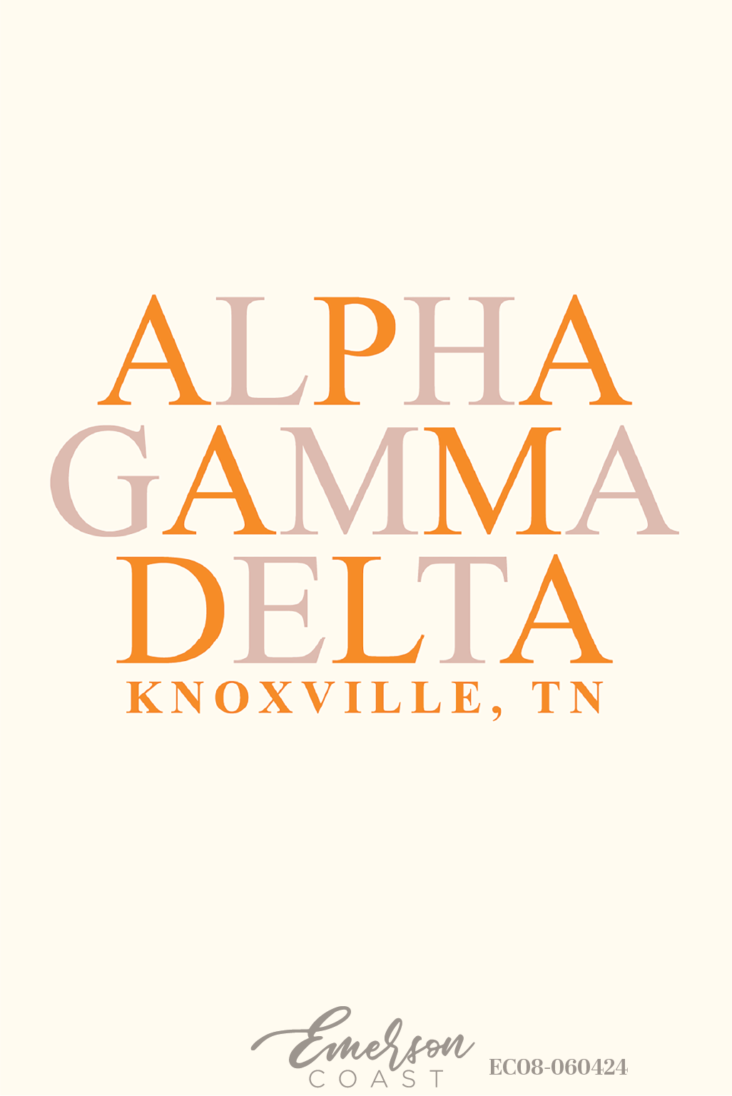 Alpha Gamma Delta University Of Tennessee Colorblock Ringer Tee