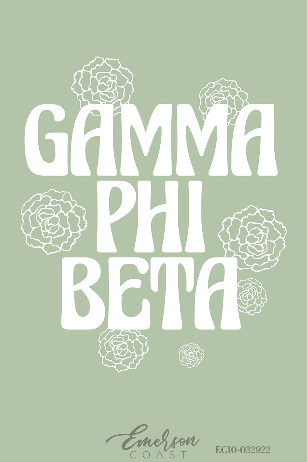 Gamma Phi Beta Green Floral Recruitment Tee