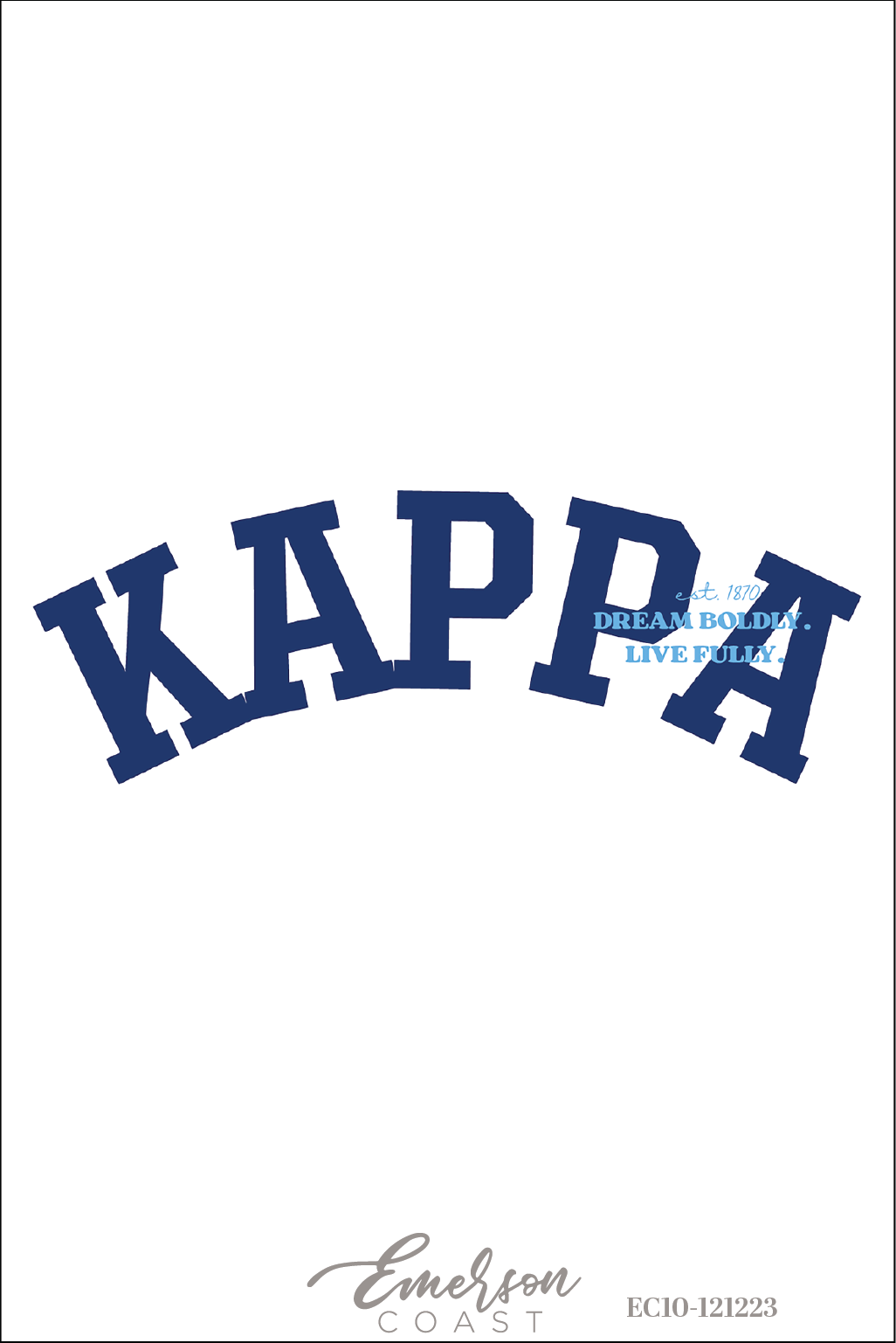 Kappa Kappa Gamma University Of Tennessee Blue Arch Recruitment Tee