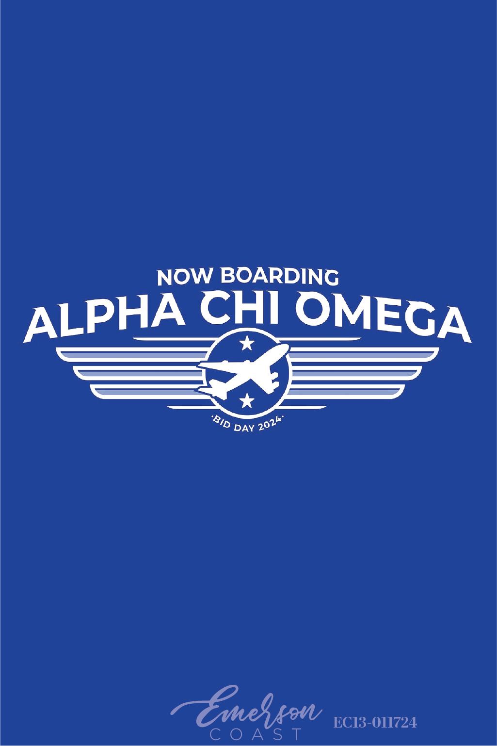 Alpha Chi Omega Now Boarding Bid Day T-Shirt