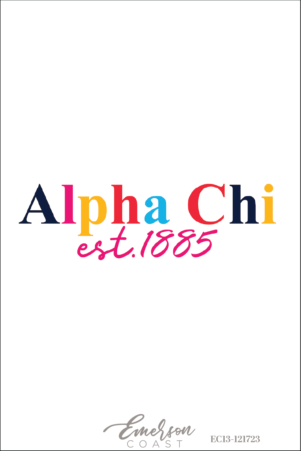 Alpha Chi Omega University Of Georgia Colorful Recruitment Tee