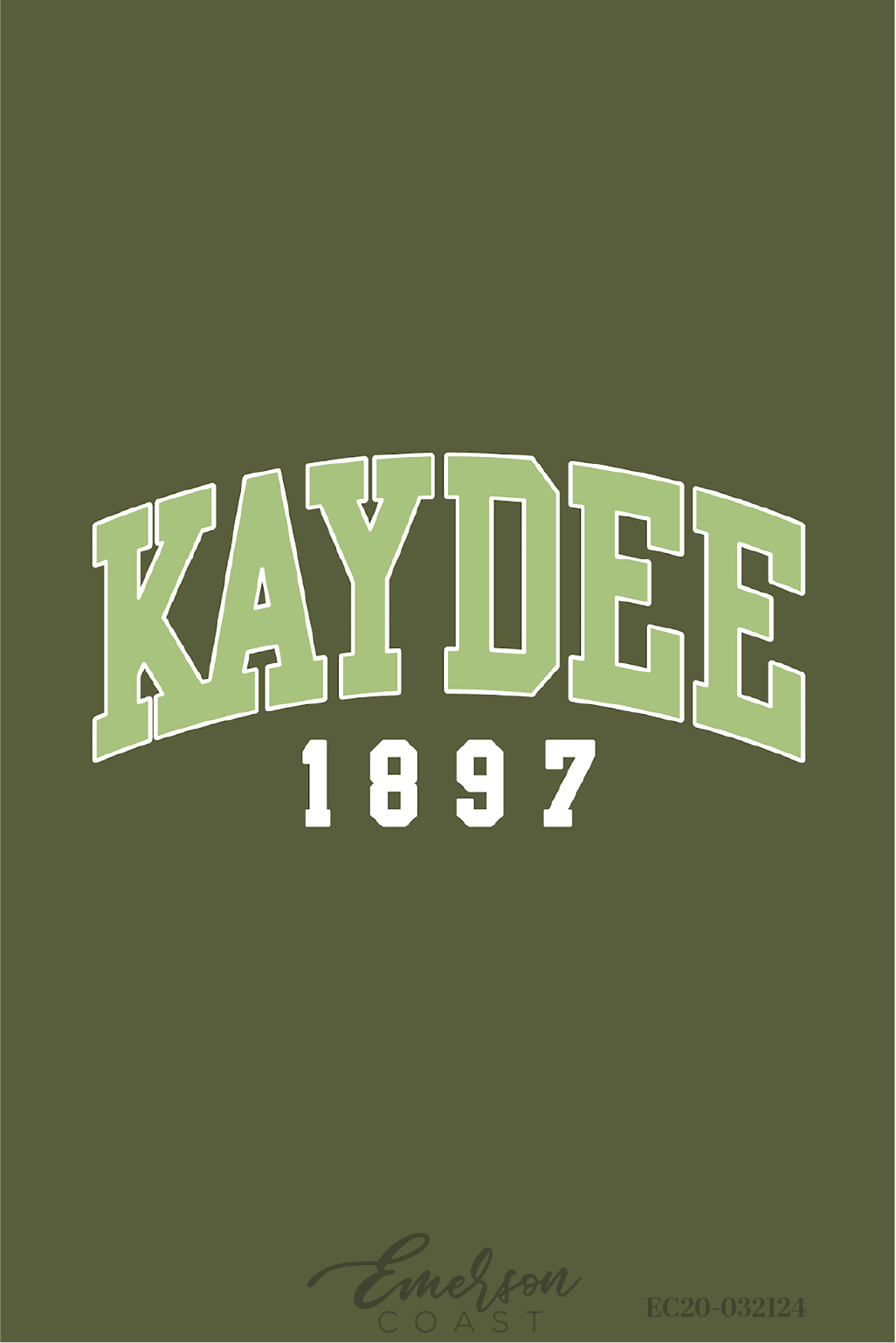 Kappa Delta University Of North Carolina At Charlotte Dark Green Recruitment Tshirt