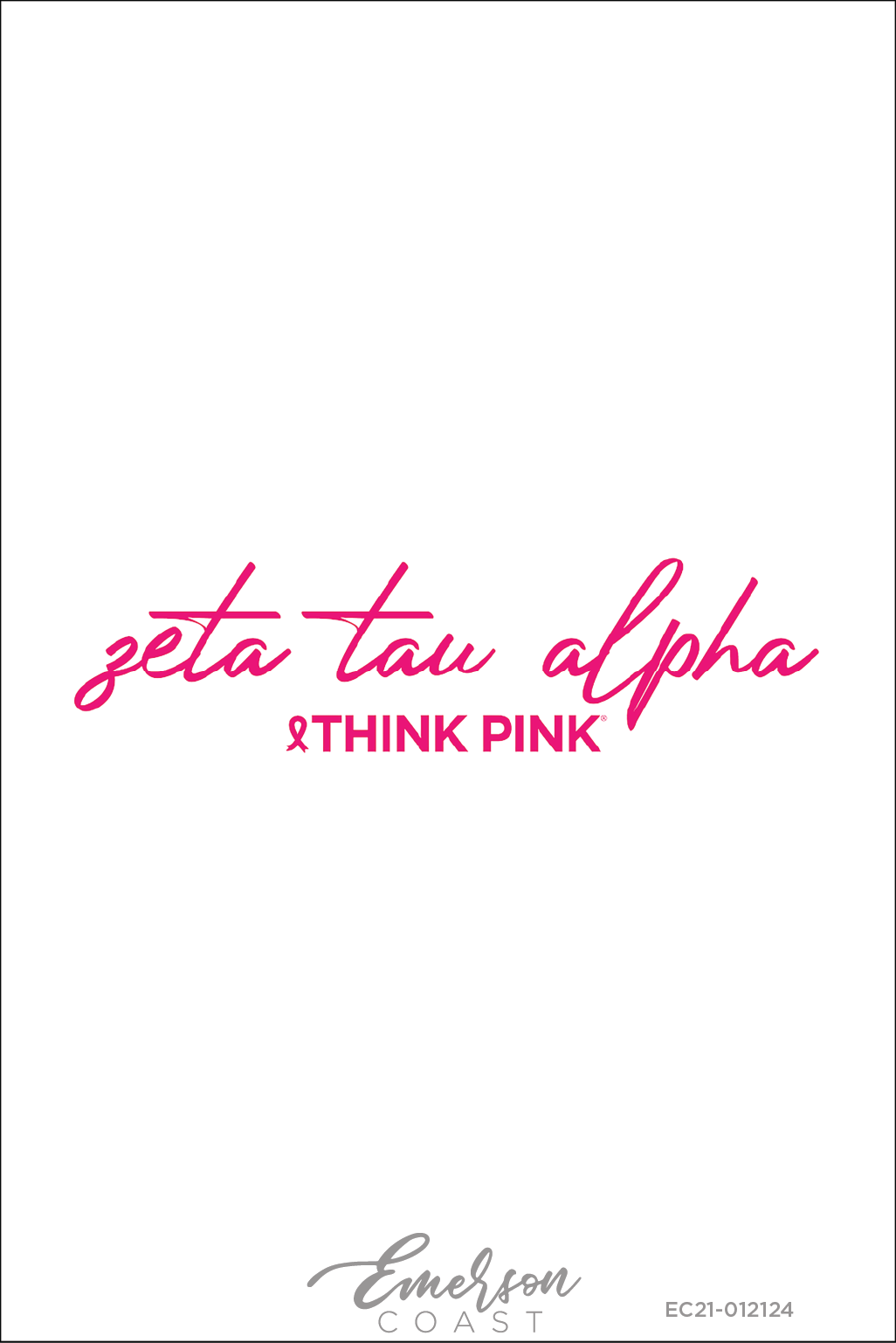 Zeta Tau Alpha Think Pink Script Tee
